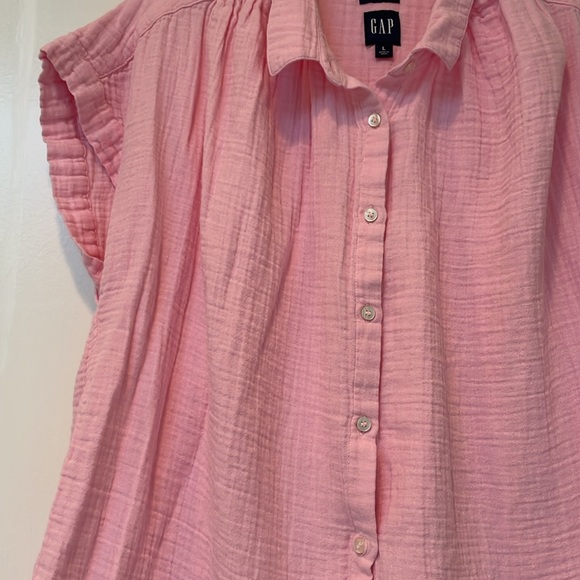 Gap crinkle gauze in pink L Large EUC - Picture 4 of 4